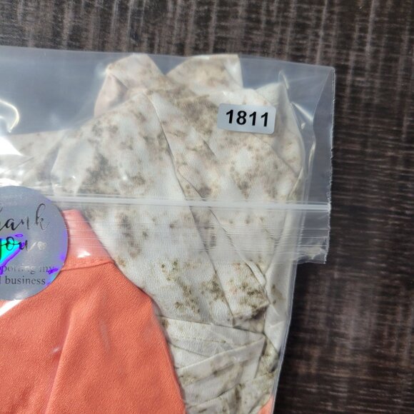 Calvin Klein Womens Medium M Roll Tab Sleeve Snake Print Ombre Top Vibes - Picture 12 of 12